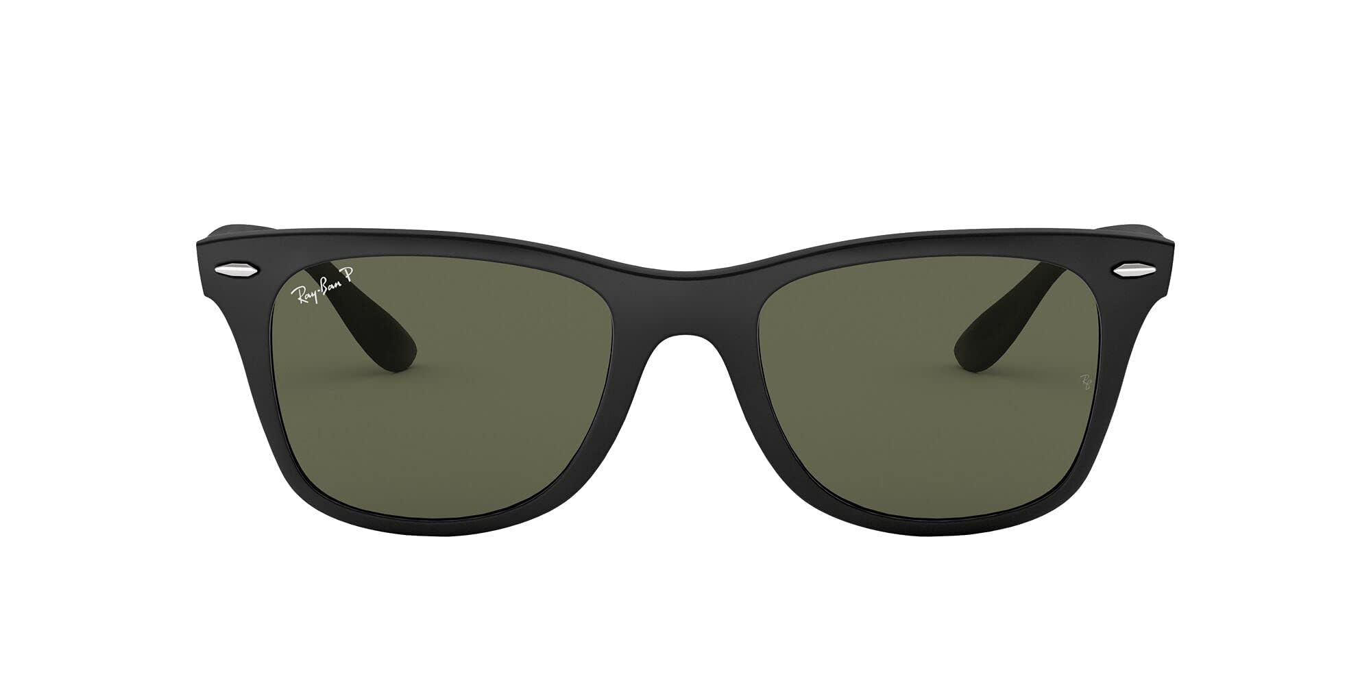Photo 1 of Ray-Ban Unisex RB4195 Wayfarer Liteforce Square Sunglasses, Matte Black/Polarized Green, 52 mm