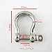 Proteus Stainless Steel Marine Grade Screw Pin Anchor Shackle Bow Shackle in Size 3/16 inch, Pack of 5