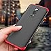 Leodea Oneplus 6 Case, 3 in 1 Ultra-Thin PC Hard Case Cover for Oneplus 6 2018 (Red+Black)