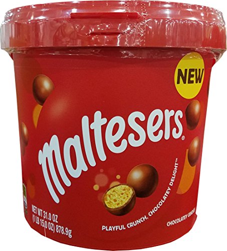 Maltesers playful crunch chocolates delight candies 31.0oz bucket