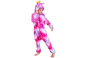 UDERUI Kid Unicorn Costume Fleece Christmas Halloween Cosplay Onesie Pajamas Boys and Girl