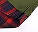 DJT Women's Funnel Neck Check Contrast Pullover Hoodie Top Large Army Green