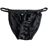 Yavorrs Women's 100% Mulberry Silk String Bikini Panties S M L XL XXL(W26-41") Solid