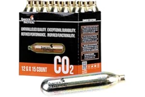 Lancer Tactical 15 Pack 12g CO2 Cartridges for Air Guns, BB Guns, Airsoft Pistols & Paintball Accessories