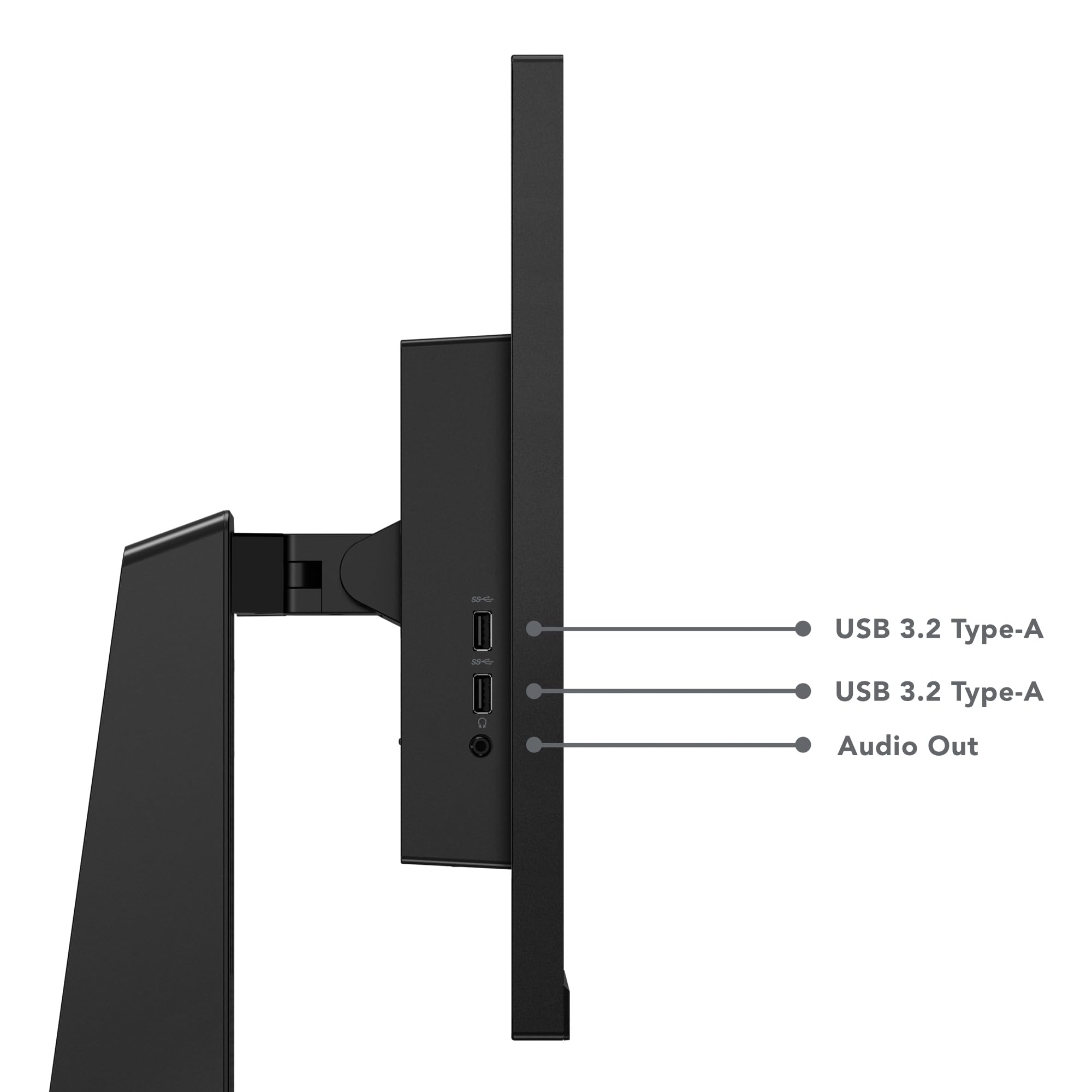 Lenovo Legion Y27h-30 | 27" QHD Gaming Monitor | 2560x1440 | 180Hz | 400 nits | 0,5ms Reaktionszeit | IPS-Panel | USB 3.2 | USB-C | HDMI | DisplayPort | AMD FreeSync | Lautsprecher | 6,8kg | schwarz 8