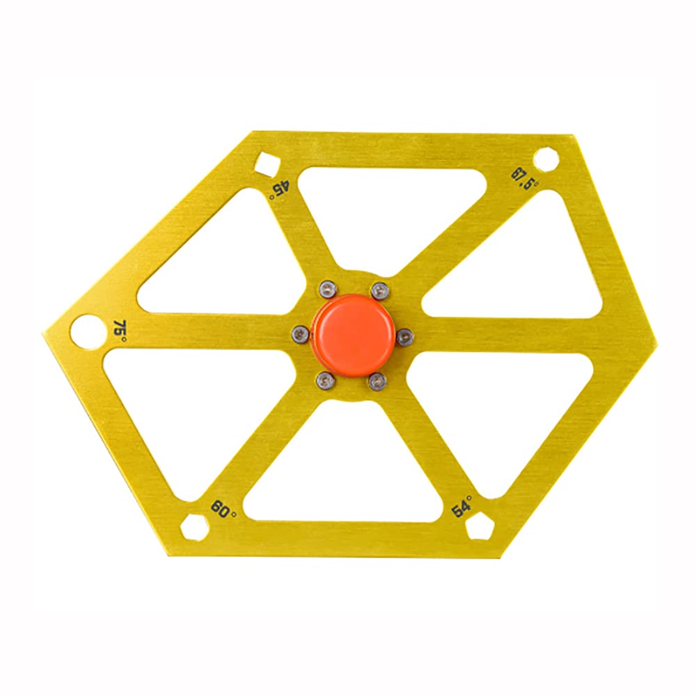 ANCLLO Aluminum Alloy Hexagon Ruler for Table Saw Multi-Angle Measuring Tool Saw Angle Finder Gauge Protractor Inclinometer Angle Tools