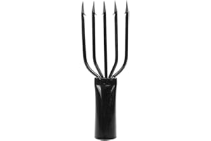 Fishing Spear, Fishing Gaff Fork Hook Easy to Carry Pole for Fish for (5 Teeth)