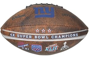 Gulf Coast Sales NFL New York Giants Commemorative 4X Champ Football, 9-inches