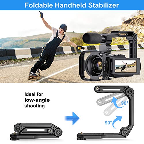 VAFOTON 4K Video Camera Camcorder with Microphone, 48MP Vlogging Camera