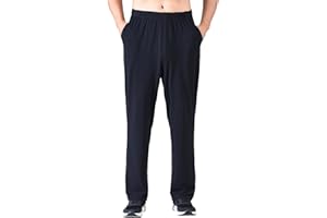 Zoulee Men's Summer Casual Zipper Fly Closure Jogger Sweatpants Quick-Drying Pants