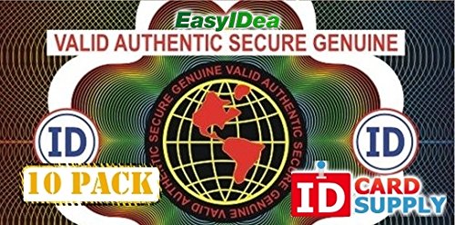 10 x adhesive holographic overlay for standard size id …