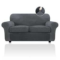 FestiCorp Velvet Sofa Covers for 2 Cushion Couch