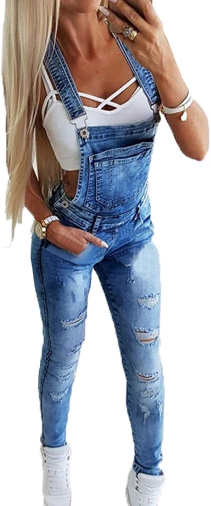 jean suspender pants