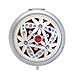 ALICE 12 Sets Silvery Hollow Design Purse Mirrors, Double-Sided Mirrors, Wholesale Price