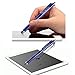 Wisdompro Stylus, 4.8 Inch Universal Microfiber Mesh Tip Stylus Pen with 2pcs Replacement Tips and Tether for Touch Screen DevicesDevices - Dark Blue