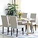 Knit Spandex Fabric Stretch Dining Room Chair Slipcovers Set of 4 Gray