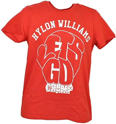 Hylon Williams Jr Lets Go Champ Boxer Red Tshirt Tee Mens Short Sleeve Medium