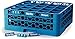 Carlisle FoodService Products RG16-214 OptiClean 16 Compartment Glass Rack with 2 Extenders, 4-7/16