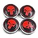 4X60mm Car Emblem Wheel Hub Caps Centre Cover Caps Punisher Logo Sticker for BMW