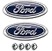 Muzzys (SET OF TWO) FORD F150 Dark Blue Front Grille/Tailgate Emblems WITH NUTS 2005-14, Oval 9