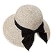 Ladies Floppy Summer Sun Beach Straw Hats Accessories UPF 50 Crushable Wide Brim 56-58cm Coffee