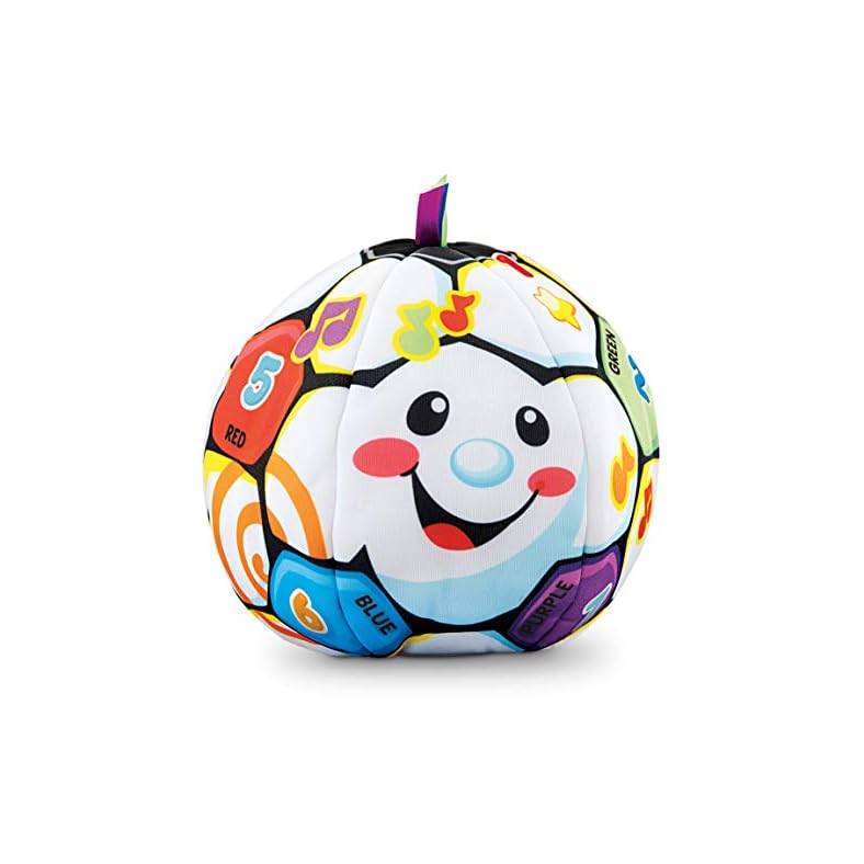 Fisher-Price Laugh & Learn Baby Musical Learning Toy, Singin’ Soccer Ball Plush With Songs Sounds & Phrases For Ages 6…