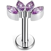 G23 Titanium Flat Back Earrings Studs 18g 16g F136 Implant Grade Titanium Labrets Press Fit Threadless Push In Dainty Cartilage Helix Conch Lobe Lip Tragus Piercing Jewelry