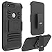 Google Pixel XL Case, LK [Heavy Duty] Black Armor Holster Defender Full Body Protective Hybrid Cases Cover with Kickstand & Belt Clip