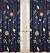 Sweet Jojo Designs 2-Piece Galactic Planets Rocket Ship Window Treatment Panels for Space Galaxy Collection