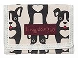 Bungalow 360 Tri-fold Wallet w/ Velcro Closure-cotton Canvas-black Dog