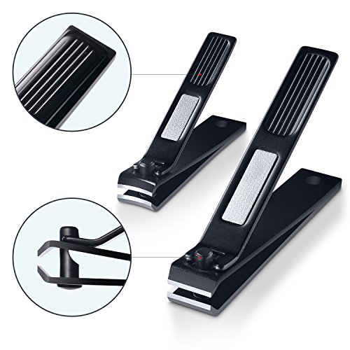 GoBetter Nail Clippers Set, Toenail & Fingernail Clippers, Sharp and Durable Nail Cutter with Zippered Leather Case - Thumbnail 3