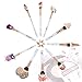 Makeup Brushes Professional 10 Pieces Marble Makeup Brush Set for Powder Cream Foundation Concealer Blush Eyeshadow Eyebrow Lip Make Up Brushes
