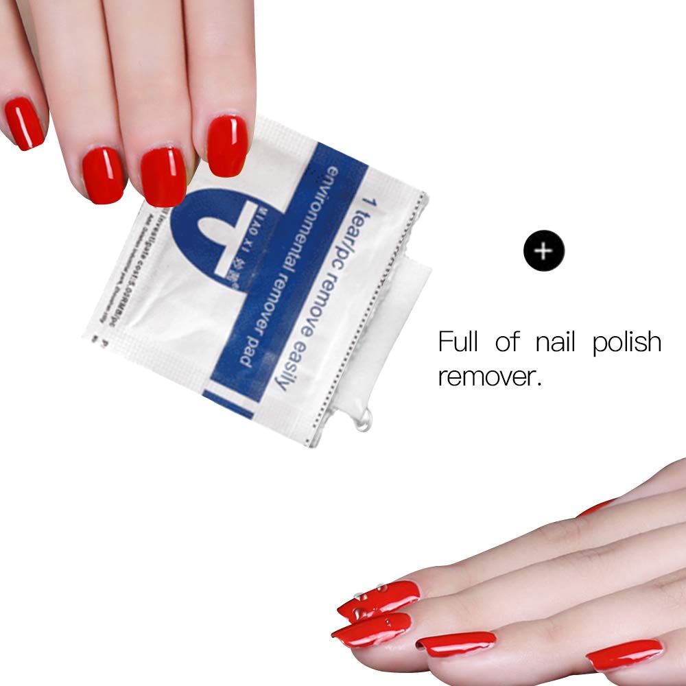 Foil Nail Polish Remover Pads,AIDUE 200PCS Acrylic Nail Polish Remover Wipes UV Gel Nail Polish Remover