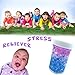 SLOUEASY - 200ML New Idea Crystal Slime Putty with Purple Blue Fishbowl Beads, 200ml Fluffy Floam Slime Stress Relief Toy Scented Sludge Toy for Kids and Adults, Super Soft and Nonsticky(Purple+Blue)