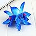 Floral Fall Hula Girl Hawaiian Orchid Flower Hair Clip for Beach HC-11 (Blue)