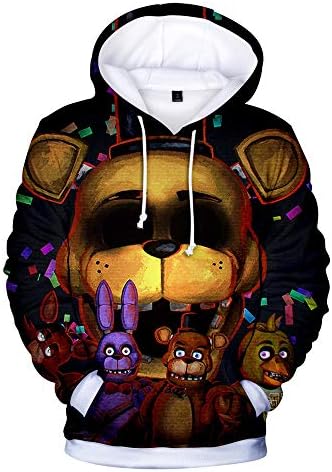 Boys Kids 3D Five Nights at Freddy's Hoodie Hooded Sports Sweatshirt