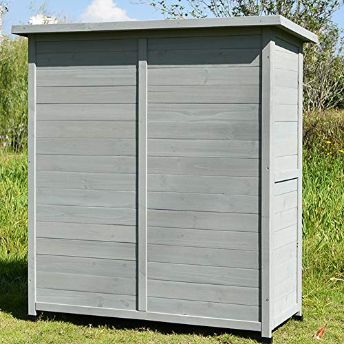 ZHOUAICHENG Outdoor Holz Gartenschrank Lagerung Schuppen Schrank Werkzeugschrank für wasserdichte Sonnencreme Innenhof… – Bild 4