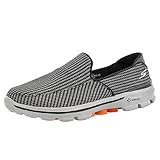 Skechers Performance Men's Go Walk 3 Slip-On Walking Shoe,Charcoal/Orange,8.5 M US