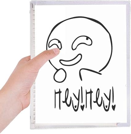 Amazon Co Jp 変な笑顔ブラックかわいい絵文字チャット 硬質プラスチックルーズリーフノートノート パソコン 周辺機器