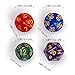 Yellow Mountain Imports 42 Polyhedral Dice, 6 Colors with Complete Set of D4, D6, D8, D10, D12, D20, and D%