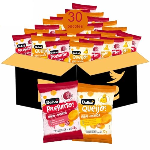 Kit Lanche Escolar Salgadinho Saudável BELIVE (30 pacotes)