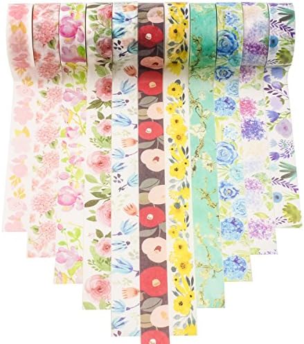 Washi Tape Set 11 Rolls Masking Decorative Tapes for DIY Scrapbooking Crafts Wrapping