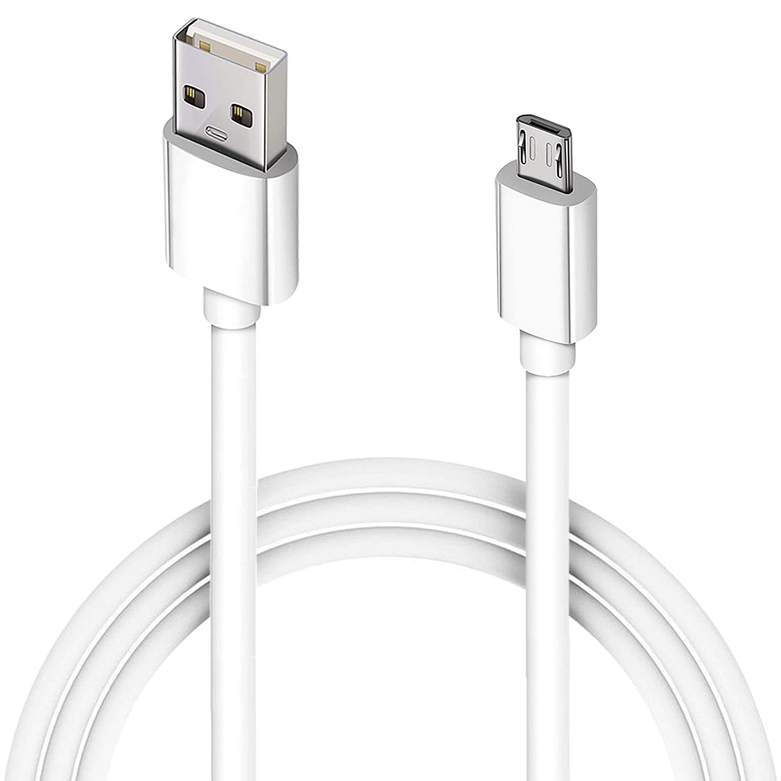 Photo 1 of 10FT Long USB to Micro USB Cable Android Charger Cable Fast Charge,Micro USB 2.0 USB Micro Cable for Samsung Galaxy 7 S7 S6 Edge Phone Charger Cord Tablet,Charging Wire for Kindle Fire White