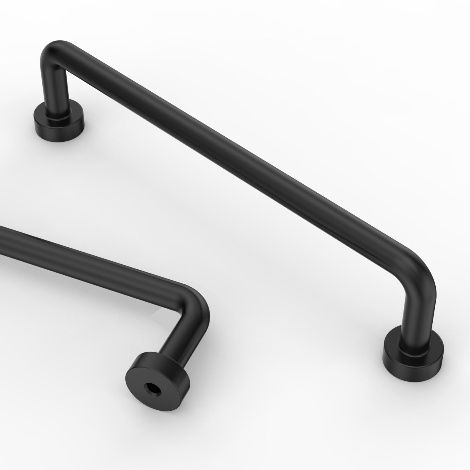 9BUILD 10 Pack 128mm Matte Black Cabinet Pulls - Zinc Alloy Cabinet Handles for Kitchen, Wardrobe