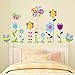 Wall Decal Beautiful Flowers Lovely Owls Butterflies Home Sticker House Decoration Wall Paper Removable Living Dinning Room Bedroom Art Picture Murals DIY Girls Boys Kids Nursery Baby