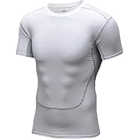 Camisetas De Compresión Para Niños - Pack De 1-2, Transpirable Y De Secado Rápido, Manga Corta, Costuras Planas - Para Fútbol, Deporte Y Uso Diario