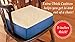 Collections Etc Extra Thick Foam Chair Cushion Blue with Detachable Sherpa Fleece Lining for Washing, Blue