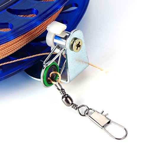 kizh Kite Reel Winder, Kite Line Winder Winding Reel Grip Wheel Handle with 656ft Durable String and Lock Function Professional Outdoor Kite Accessories（Blue） - Thumbnail 3