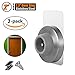 JQK Door Stopper, Sound Dampening Door Stop Bumper Wall Protetor with Grey Rubber 2 Pack, Adhesive or Wall Mount Brushed Nickel, Stainless Steel