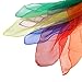Carykon Pack of 12 Square Juggling Dance Scarves 24x24 inch for Performance Creative Play Magic Show Ornament Hairstyle-6 Colors